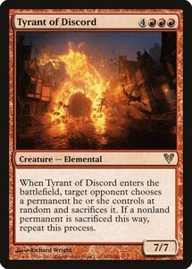 MTG ■赤/英語版■《不和の暴君/Tyrant of Discord》アヴァシンの帰還 AVR