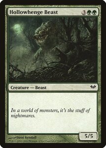 MTG ■緑/英語版■《ホロウヘンジの獣/Hollowhenge Beast》★FOIL★ 闇の隆盛 DKA