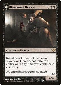 MTG ■黒/英語版■《貪欲なる悪魔/Ravenous Demon》闇の隆盛 DKA