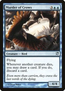 Mtg ■ Blue/English Version ■ &lt;&lt; Crow's Show of Crow/Murding of Crows &gt;&gt; ★ Foil ★ Innistrad ISD