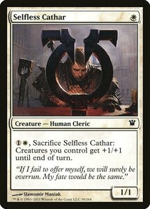 MTG ■白/英語版■《無私の聖戦士/Selfless Cathar》★FOIL★ イニストラード ISD