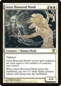 MTG ■白/英語版■《霊誉の僧兵/Geist-Honored Monk》イニストラード ISD