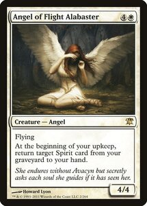 MTG ■白/英語版■《空翔ける雪花石の天使/Angel of Flight Alabaster》イニストラード ISD