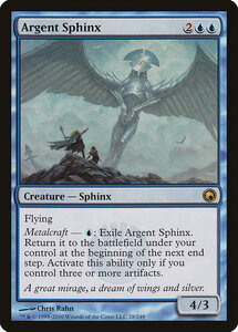 MTG ■青/英語版■《銀白のスフィンクス/Argent Sphinx》ミラディンの傷跡 SOM