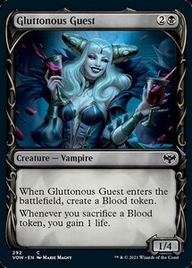 MTG ■黒/英語版■ 《大食の客人/Gluttonous Guest》▲ショーケース▲イニストラード:真紅の契り VOW