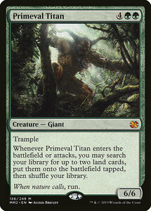 MTG ■緑/英語版■ 《原始のタイタン/Primeval Titan》★FOIL★ モダンマスターズ2015 MM2