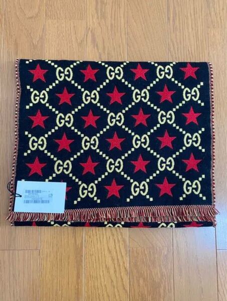 GUCCI グリッタースカーフ マフラー スター柄