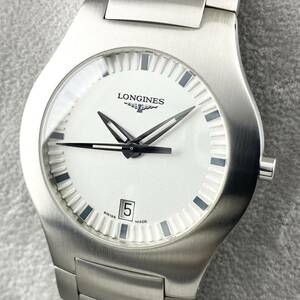 【1円箱付】LONGINES ロンジン 腕時計 メンズ L3.617.4 オポジション ホワイト文字盤 ラウンドフェイス デイト 可動品