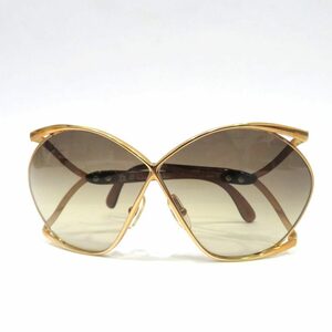  б/у Dior Vintage солнцезащитные очки 2056 AB разряд Gold × Brown Dior женский ....[ бесплатная доставка ][ запад бог магазин ]