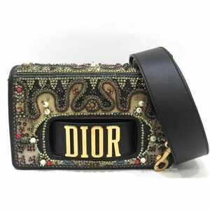 中古 ディオール エボリューション フラップ ショルダーバッグ ABランク ビーズ スパンコール Dior あすつく【送料無料】【西神店】