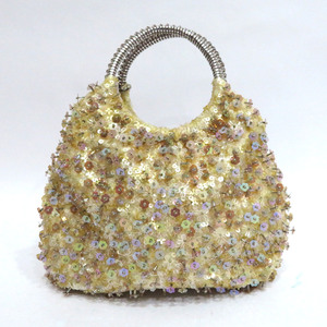  used Anteprima handbag Mini A rank beige flower lady's ....[ free shipping ][ west god shop ]