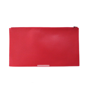 Использовал христианский Dior Bag Mutd Кожаный красный an -rank сцепление Asuka [Бесплатная доставка] [Магазин Meitani]
