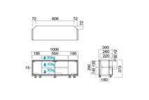 TV-GA1000 32v～43v型対応テレビ台 ハヤミ工産 TIMEZ_画像2