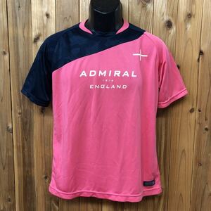 Admiral FOOTBALL◇アドミラル／半袖Tシャツ トップス 速乾 ロゴプリント ラグラン トレーニング スポーツウエア フットボール メンズM