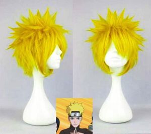 ウィッグ カツラ 渦巻ナルト NARUTO ミナト コスプレ 衣装 小道具 国内 高品質 耐熱 サイズ調整可