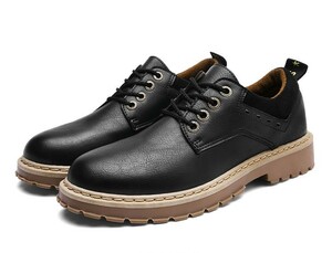 *NEW* мужской TL00307-25.5cm/41 короткие сапоги Work ботинки черный (3 цвет ) retro шнурок ......UK способ Англия способ надеть обувь ощущение ..