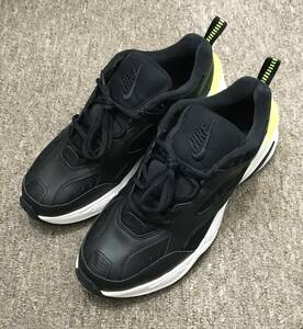 極美品 NIKE ナイキ 人気モデル スニーカー 厚底 ダッド クッション シークレット M2K TEKNO スリッポン クロッグ ミュール サンダル 黒X黄