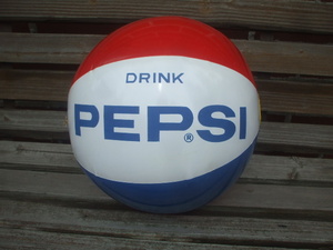 レア！　　昭和レトロ　Pepsi Cola ペプシ　ビーチボール　　懐かしのトリコロール