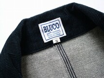 【 BLUCO ブルコ 】インディゴ デニム WORK COAT ワークコート Sサイズ 濃紺 OL-070 定価\19,800 カバーオール ジャケット 襟コーデュロイ_画像2