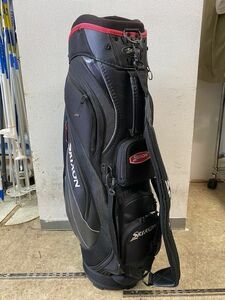 1▲620 キャディバック【DUNLOP/SRIXON】約9.5型　ブラック　フードカバー欠品　【札幌市・店頭引取OK】