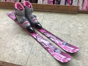 1*1378 child ski set board /118cm boots /22.0cm pretty pink group set! girl . recommended! [ shop front receipt possible * Sapporo ]