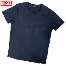 b355 DIESEL ディーゼル 半袖 シャツ 半袖シャツ 半袖Tシャツ プルオーバー トップス ブラック系 メンズ サイズXS_画像1
