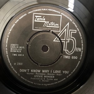 Stevie Wonder / Don't Know Why I Love You 7inch Tamla Motown