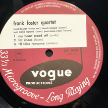 Frank Foster Quartet LP VOGUE・BMG_画像3