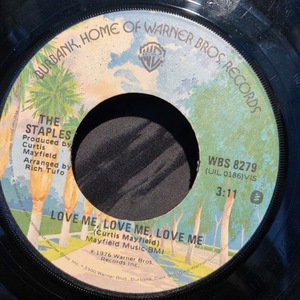 The Staples / Love Me, Love Me, Love Me Pass It On 7inch Warner Bros. Records