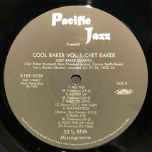 CHET BAKER QUARTET / COOL BAKER VOL.1 LP PACIFIC JAZZ・KING RECORD_画像5