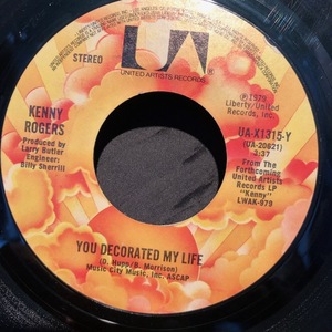 Kenny Rogers / You Decorated My Life 7inch United Artists Records