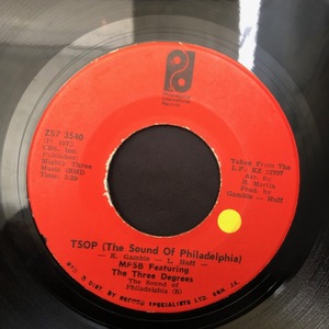 MFSB Featuring The Three Degrees / TSOP (The Sound Of Philadelphia) 7inch Philadelphia International Records