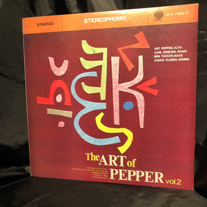 ART PEPPER QUARTET / ART OF PEPPER VOL.2 LP OVERSEAS RECORD・TEICHIKU