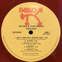Joe Pass Jimmy Rowles / Checkmate LP Pablo Records_画像3