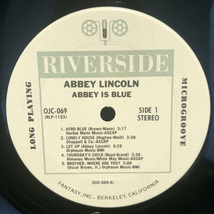 ABBEY IS BLUE / ABBEY LINCOLN LP OJC・RIVERSIDE_画像3