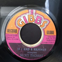 Nicky Thomas / Have A Little Faith If I Had A Hammer 7inch Joe Gibbs Record Globe_画像3