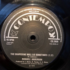 Roshell Anderson / The Grapevine Will Lie Sometimes Such A Beautiful Thing 7inch Contempo