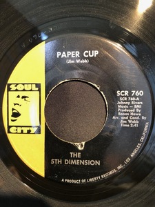 The 5th Dimension / Paper Cup 7inch Soul City