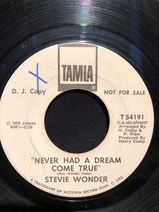 Stevie Wonder / Never Had A Dream Come True 7inch TAMLA