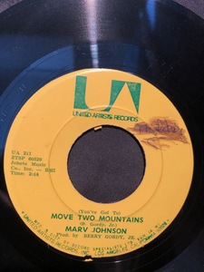 Marv Johnson / I Need You / (You've Got To) Move Two Mountains 7inch United Artists Records