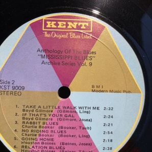 ANTHHOLOGY OF THE BLUES / mississippi blues /archive series volume nine LP KENT RECORDSの画像6