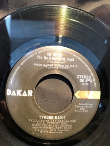 Tyrone Davis / So Good (To Be Home With You) 7inch Dakar Records