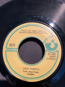 Deep Purple / Child In Time 7inch Harvest