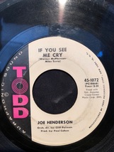 Joe Henderson / Snap Your Fingers If You See Me Cry 7inch Todd_画像3