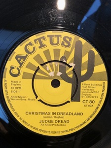 Judge Dread / Christmas In Dreadland 7inch Cactus