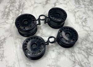 ☆新品未使用☆タミヤ 4駆前輪・後輪ラージディッシュホイール 黒【DT-02 DT-03 DF-03 TT-02B TD2 TD4