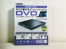 ◆中古品◆ロジテック　ポータブルDVDドライブ/USB2.0/書き込みソフト付/Type-Cケーブル付/ACアダプタ付/ブラック　LDR-PMK8U2CTBK◆_画像2