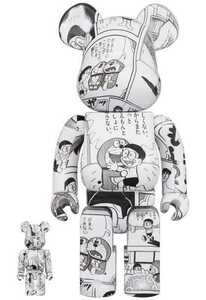 新品未開封★BE@RBRICK ドラえもん コミック Ver. 100% ＆ 400% セット★ドラえもんチャンネル MEDICOM TOY ベアブリック メディコム トイ