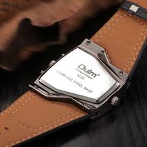 ※カラーセレクト※　Oulm 腕時計トップブランドの高級軍腕時計ユニークなデザイン複数のタイムゾーンの男性腕時計男性用時計_画像3