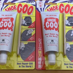 2個セット 靴 修理 シューグー ソール 補修 SHOEGOO 100g 黒 ブラック